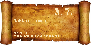 Makkai Tímea névjegykártya
